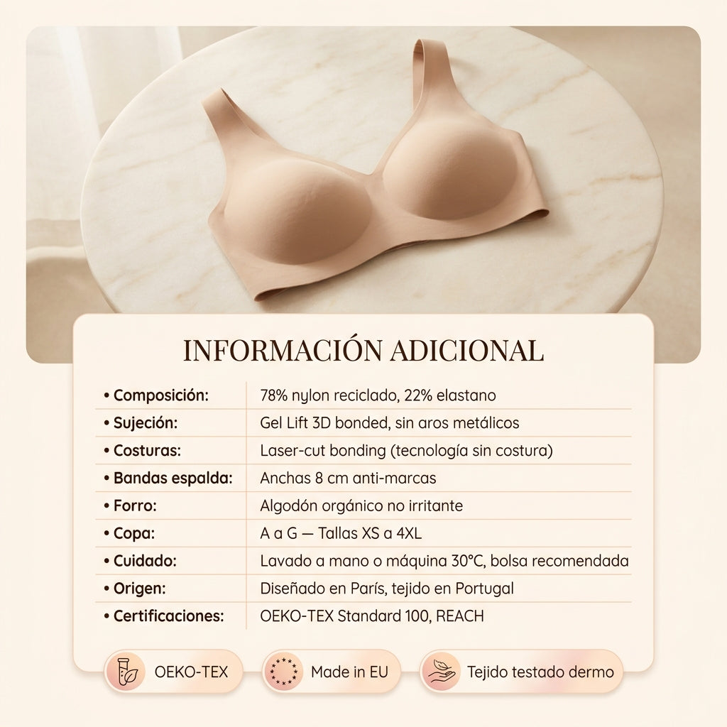 Información: composición, cuidado, certificaciones
