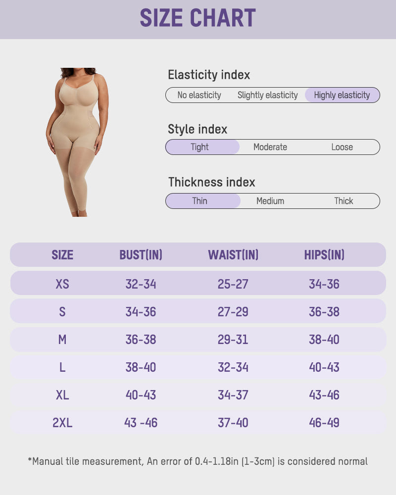 Easyslide™ Deep V Shapewear Bodysuit with Stockings