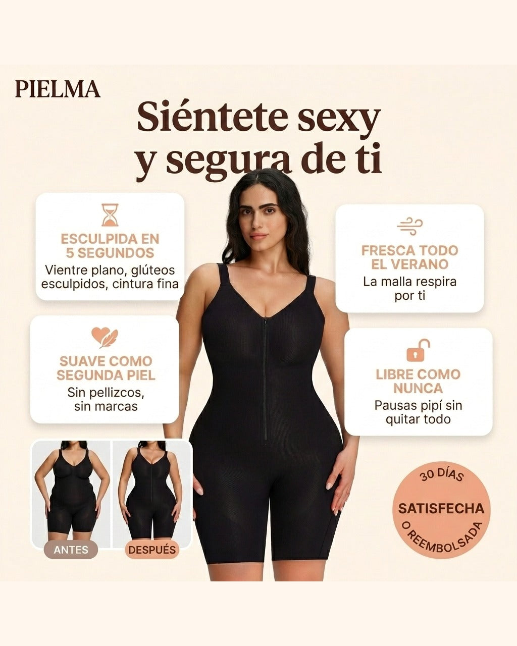 Siéntete sexy y segura de ti · Easyslide™ Pielma