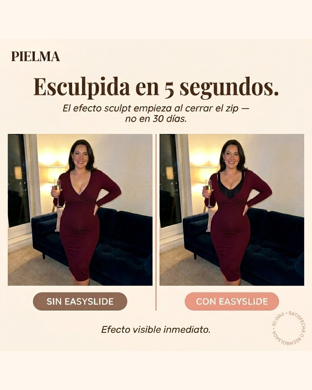 Antes/Después · Easyslide™ Pielma