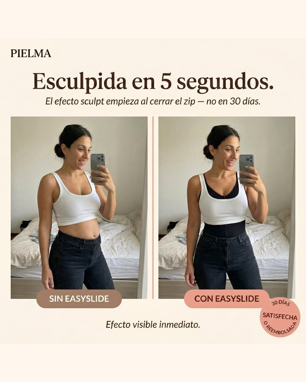 Antes/Después · Easyslide™ Pielma